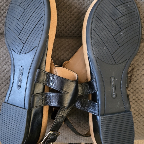 Black Thong Sandals - Picture 2 of 2